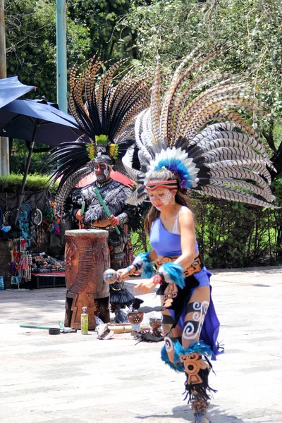 Πόλη Του Μεξικού Μεξικό Αυγούστου 2023 Δείγμα Προ Ισπανόφωνου Χορού — Φωτογραφία Αρχείου