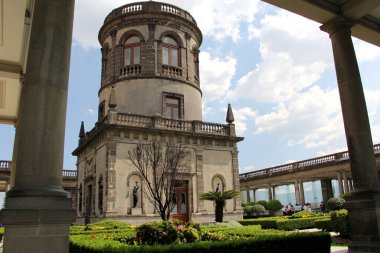 Mexico City, Mexico - 9 Ağustos 2023: Chapultepec Şatosu 'ndaki Ulusal Tarih Müzesi, Maximilian ve Carlota ile birlikte bir askeri üniversitedir.