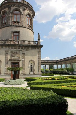 Mexico City, Mexico - 9 Ağustos 2023: Chapultepec Şatosu 'ndaki Ulusal Tarih Müzesi, Maximilian ve Carlota ile birlikte bir askeri üniversitedir.