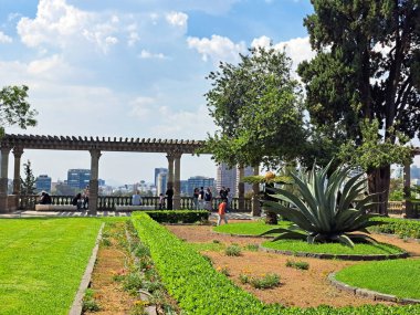 Mexico City, Mexico - 9 Ağustos 2023: Ulusal Tarih Müzesi, Meksika 'nın tarihinin anılarını barındıran yer, Chapultepec Kalesi' nde yer almaktadır.