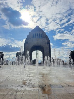 Mexico City, Mexico - Aug 23 2023: Monument and Museum of the Revolution, architectural work and mausoleum dedicated to the Mexican Revolution, one of the symbols and icons of CDMX clipart