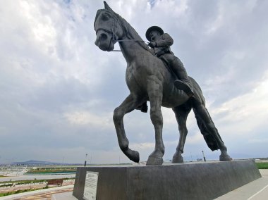Zumpango, Edomex, Meksika - 28 Temmuz 2023: AIFA Felipe Angeles Uluslararası Havalimanı NLU Santa Lucia Askeri Hava Üssü 'nden önce CDMX metropolitan alanına hizmet vermektedir