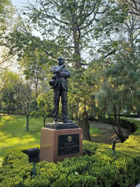 Mexico City, Mexico - 7 Şubat 2024: Lazaro Cardenas Başkanlık Sarayı CDMX 'in Los Pinos Kültür Kompleksi içinde Meksika başkanının sergisi