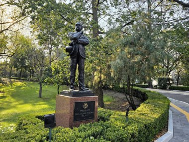 Mexico City, Mexico - 7 Şubat 2024: Lazaro Cardenas Başkanlık Sarayı CDMX 'in Los Pinos Kültür Kompleksi içinde Meksika başkanının sergisi