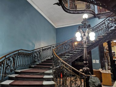 Mexico City, Mexico - Jan 31 2024: UNAM Geology Museum in CDMX houses collections of Paleontology, Minerals, Rocks and Meteorites