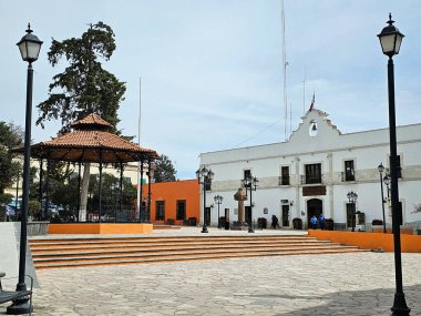 Zempoala, Hidalgo, Mexico - Feb 14 2024: Magical Mexican town Zempoala in the state of Hidalgo with cultural tourism is the main attraction clipart