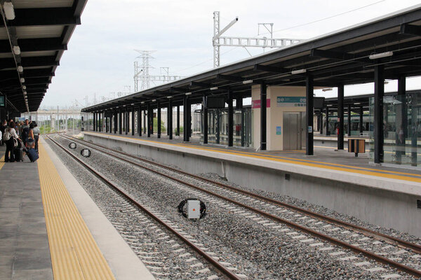 Мерида, Юкатан, Мексика - О27 2024: Железнодорожная станция Мерида Тея Трен Майя в Канасине, Юкатан, которая соединяется с юго-востоком Мексики, является мексиканской инфраструктурой развития