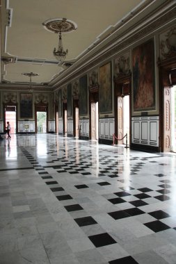 Merida, Yucatan, Mexico - Oct 28 2024: Government Palace in the center of Merida, Yucatan, Mexico free entrance to the courtyard, halls and murals inside clipart