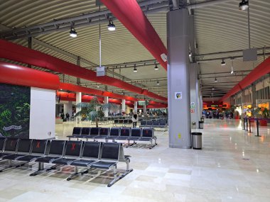 Toluca, Mexico State, Mexico - 20 Kasım 2022: Lisanslı Adolfo Lpez Mateos Uluslararası Toluca Havaalanı, Toluca şehri ve Mexico City 'nin hava trafiğini yürütür.