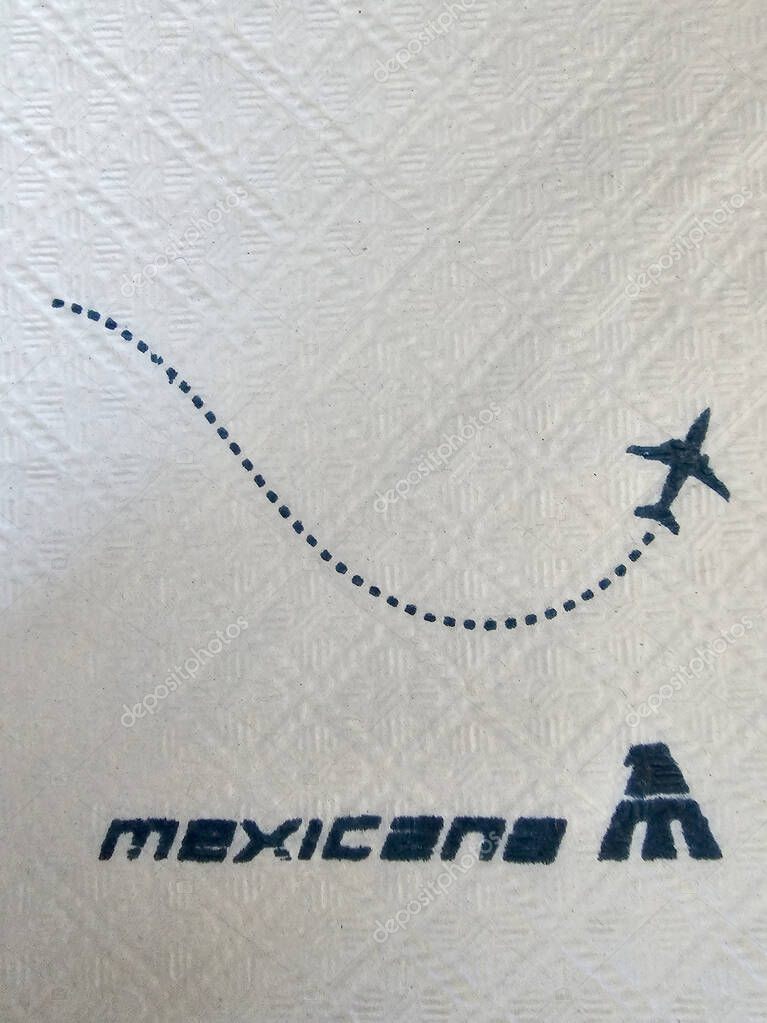 Zumpango, Mexico State, Mexico - Oct 26 2024: Mexicana airline with internal flights within Mexico with counter and offices inside the AIFA