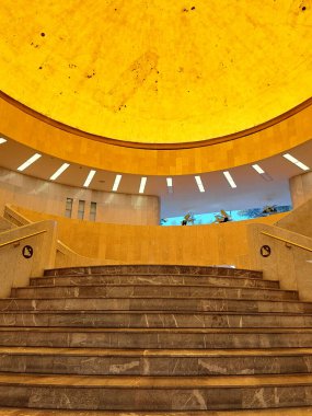 Mexico City, Mexico - 2 Ağustos 2023: Meksika görsel sanatların önemli bir koleksiyonuna ev sahipliği yapan CDMX Modern Sanatlar Müzesi