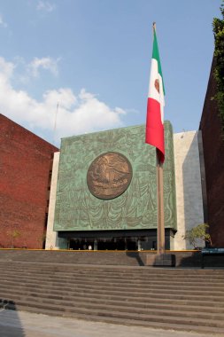 Mexico City, Meksika - 26 Şubat 2025: Meksika 'nın federal yasama gücünün birleştiği Birlik Kongresi Cephesi. Senatörler ve Vekiller Odası