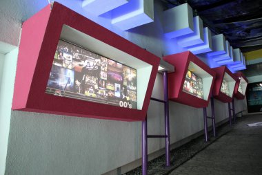 Mexico City, Mexico - 16 Ağustos 2015: Estadio Azteca ya da Banorte 'nin içinde, futbol maçları ve konserler için Meksika' nın en büyüğü Mexico City 'dedir.