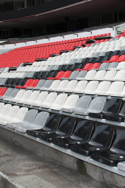 Mexico City, Mexico - 16 Ağustos 2015: Azteca Stadyumu veya Mexico City 'deki Banorte sahası, Amerika futbol takımının ve Meksika milli takımının evi