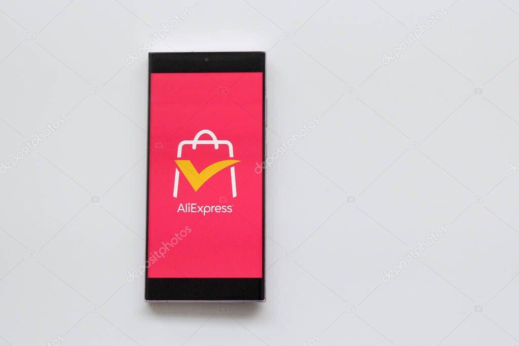 Mexico City, Mexico - Feb 22, 2025: AliExpress, the international e-commerce platform of the Alibaba Group, sells products at low prices