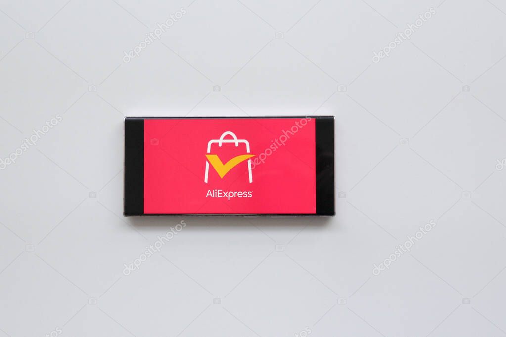 Mexico City, Mexico - Feb 22, 2025: AliExpress, the international e-commerce platform of the Alibaba Group, sells products at low prices