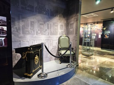 Mexico City, Mexico - 26 Şubat 2025: Temsilciler Meclisi Senatörler Meclisi Senatosu Sentimientos de la Nacion Yasama Müzesi, Temsilciler Meclisi ve Senatörler Meclisi 'nin rolünü ve işlevini öğretir.