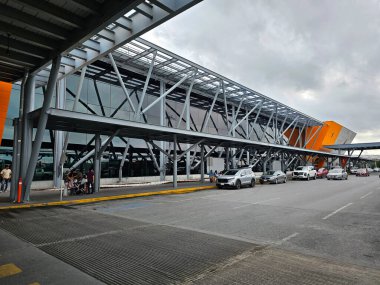 Monterrey, Nuevo Leon, Meksika - 27 Temmuz 2025: Monterrey Generali Mariano Escobedo Uluslararası Havalimanı MTY, Nuevo Leon 'un en modern havaalanlarından biridir.