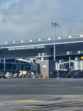 Monterrey, Nuevo Leon, Meksika - 27 Temmuz 2025: Monterrey Generali Mariano Escobedo Uluslararası Havalimanı MTY, Nuevo Leon 'un en modern havaalanlarından biridir.