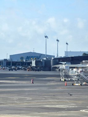 Monterrey, Nuevo Leon, Meksika - 27 Temmuz 2025: Monterrey Generali Mariano Escobedo Uluslararası Havalimanı MTY, Nuevo Leon 'un en modern havaalanlarından biridir.