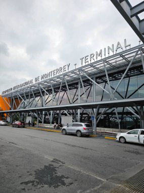 Monterrey, Nuevo Leon, Meksika - 27 Temmuz 2025: Monterrey Generali Mariano Escobedo Uluslararası Havalimanı MTY, Nuevo Leon 'un en modern havaalanlarından biridir.