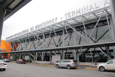 Monterrey, Nuevo Leon, Meksika - 27 Temmuz 2025: Monterrey Generali Mariano Escobedo Uluslararası Havalimanı MTY, Nuevo Leon 'un en modern havaalanlarından biridir.
