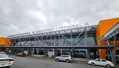 Monterrey, Nuevo Leon, Meksika - 27 Temmuz 2025: Monterrey Generali Mariano Escobedo Uluslararası Havalimanı MTY, Nuevo Leon 'un en modern havaalanlarından biridir.
