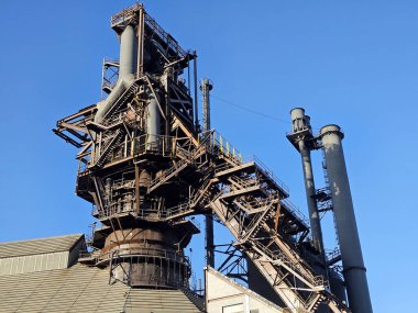 Monterrey, Nuevo Leon, Meksika - 29 Temmuz 2025: Çelik Müzesi Monterrey, Nuevo Leon, Fundidora Park 'taki Patlama Fırını' ndaki çelik endüstrisinin tarihi hakkında