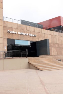 Tijuana, Baja California, Meksika - 14 Mart 2025: Tijuana Kültür Merkezi CECUT, La Bola, şehirdeki sergi ve konserler gibi sanatsal ve kültürel etkinlikler sunan kurum