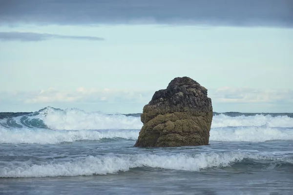 Landscape Beautiful Beach Sea Cliffs Waves North Scotland Durness Beach — Stockfoto