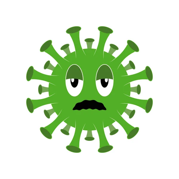 Corona Virus Illustratie Van Gezichtsemoties — Stockvector