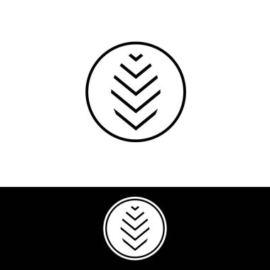 black and white simple and elegant logo template, suitable for restaurant or company and the like vector EPS.
