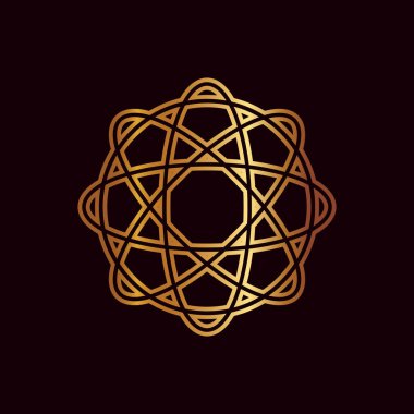 mandala logo element template, suitable for spa, yoga, meditation and spirituality logos with vector eps format.