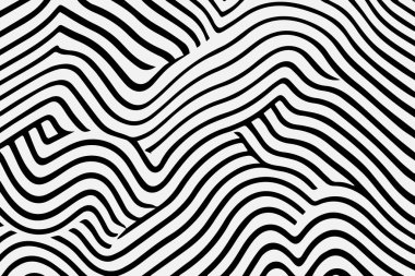 Elle çizilmiş dalgalı çizgileri olan pürüzsüz desen, düzenlenebilir EPS vektör biçimi