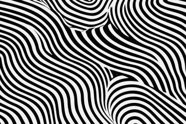 Elle çizilmiş dalgalı çizgileri olan pürüzsüz desen, düzenlenebilir EPS vektör biçimi