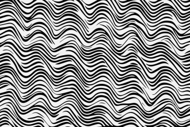Elle çizilmiş dalgalı çizgileri olan pürüzsüz desen, düzenlenebilir EPS vektör biçimi