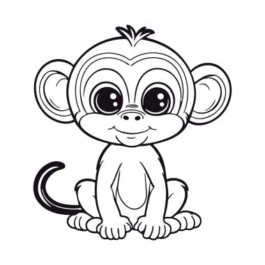 Çocuklar için boyama kitabı, EPS vektör biçiminde hayvan türleri.