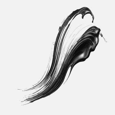 Güzel siyah suluboya fırçalar, siyah boya, mürekkep fırçası darbesi, fırça darbesi, çizgi veya doku.