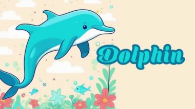 Hayvan isimlerine eğitici animasyon, video hayvan 4k çözünürlüğü.