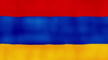 Ermenistan bayrağı sallanıyor. Mükemmel döngü, tam ekran animasyon 4K Çözünürlük. mp4