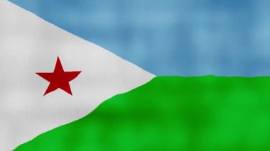 Cibuti bayrağı sallayan kumaş kusursuz döngü, tam ekran animasyon 4K Çözünürlük. mp4