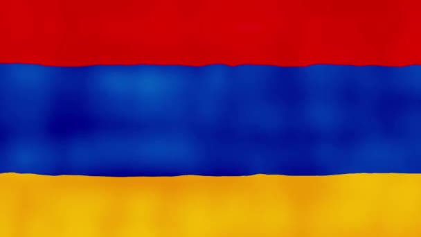 Armenien Flagge Schwenkendes Tuch Perfect Looping Vollbild Animation Auflösung Mp4 — Stockvideo