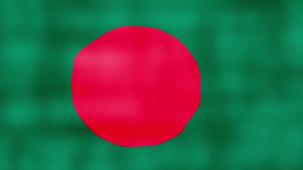 Bangladesh Flagga Viftande Duk Perfekt Looping Helskärmanimation Resolution Mp4 — Stockvideo