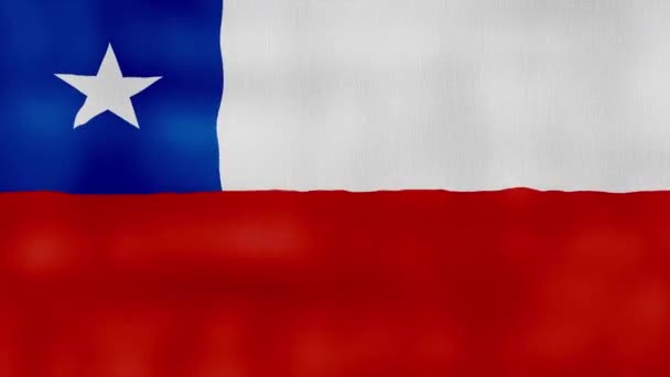 Flaga Chile Tkanina Machająca Perfect Looping Pełnoekranowa Animacja Resolution Mp4 — Wideo stockowe