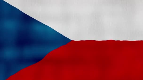 捷克国旗挥布完美的环线 全屏动画4K解析度 — 图库视频影像