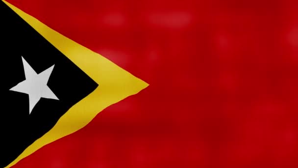 东帝汶国旗挥动布线完美 全屏动画4K解像度 — 图库视频影像