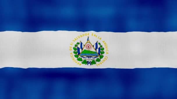 萨尔瓦多国旗挥布完美回圈 全屏动画4K解像度 — 图库视频影像