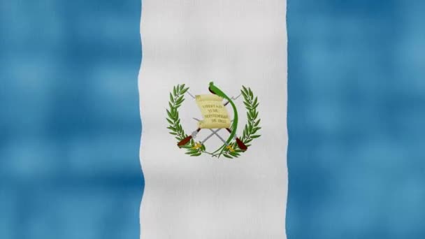 Σημαία Γουατεμάλα Κυματίζει Πανί Τέλεια Looping Πλήρης Οθόνη Animation Resolution — Αρχείο Βίντεο
