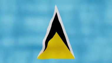 Saint Lucia bayrağı dalgalanan kumaş mükemmel döngü, tam ekran animasyon 4K Çözünürlük mp4