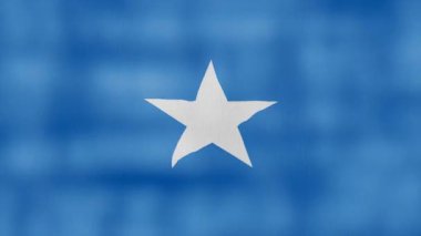 Somali bayrağı dalgalanan kumaş mükemmel döngü, tam ekran animasyon 4K Çözünürlük mp4